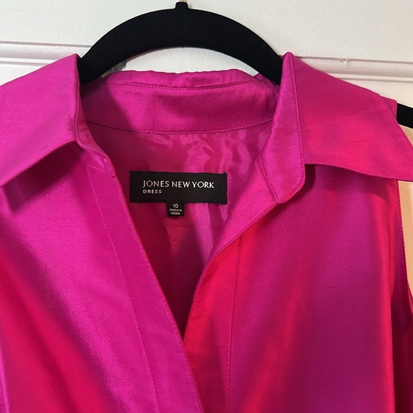 Fuchsia Pink Jones New York dress size 10 NWT - Picture 3 of 5